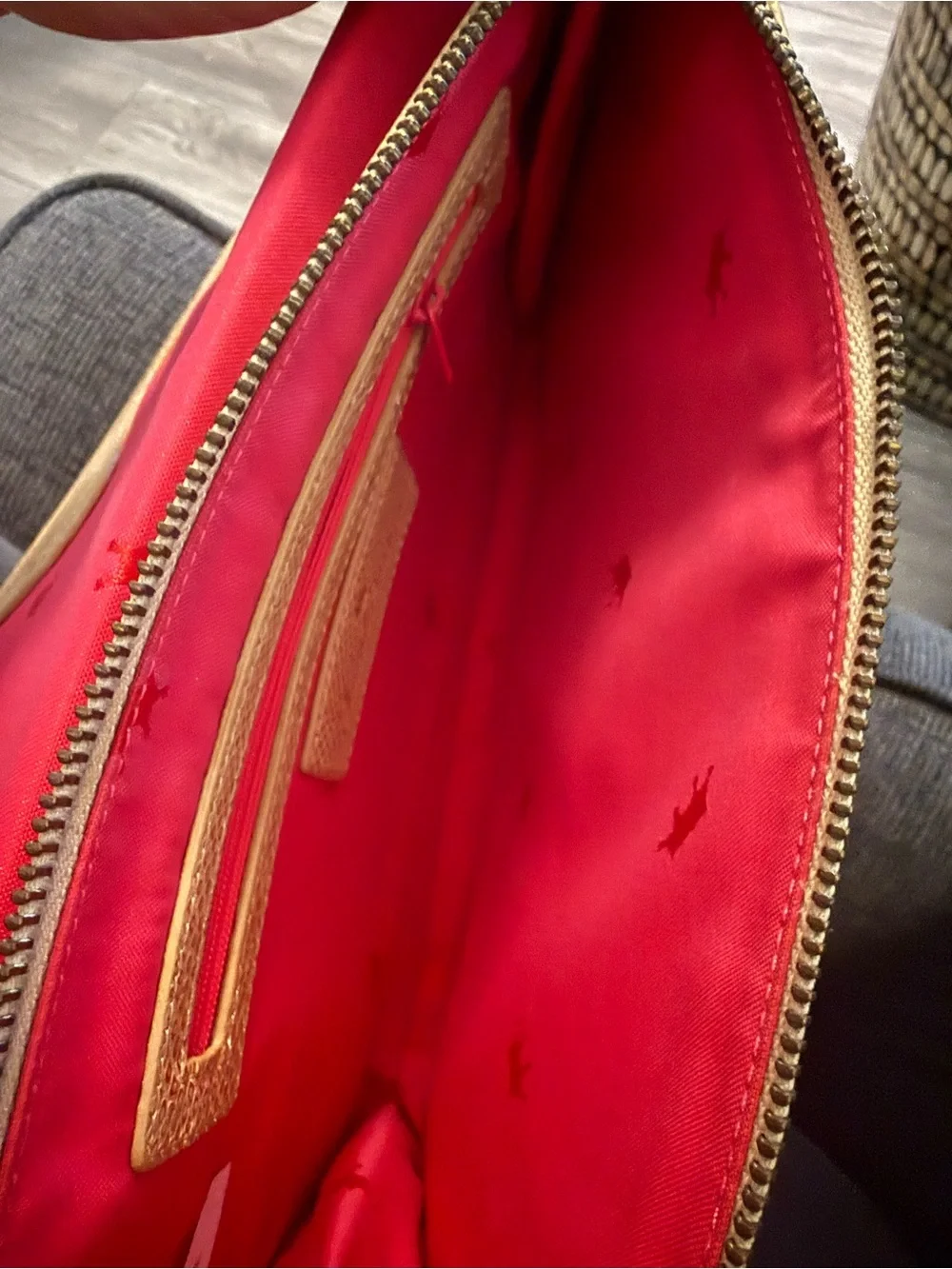 Elaine Turner Metallic Gold Textured Clutch with Chain Hardware nwot